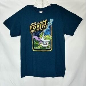 May The Forest Be With You Frog T Shirt Mens L Gildan Graphic Tee Forestcore